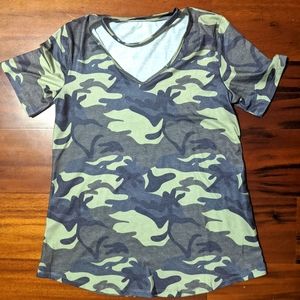 New w/I tags - Camo v-neck w/around the neck